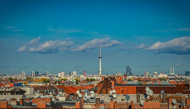 Berlin Vogelperspektive und Fernsehturm