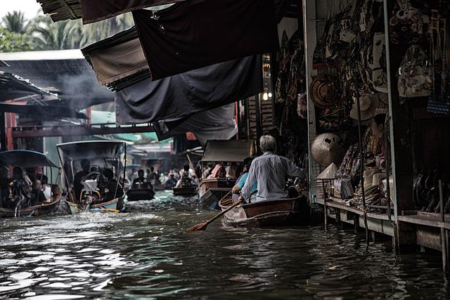 Flussmarkt in Bangkok