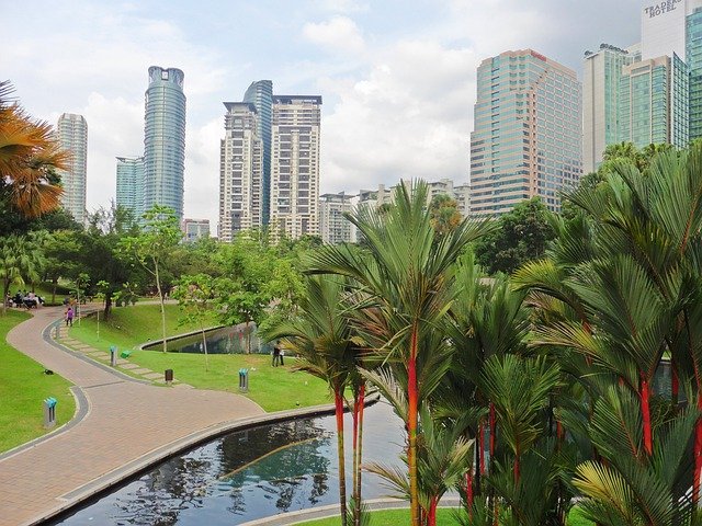 Park mit Grünfläche in Kuala Lumpur